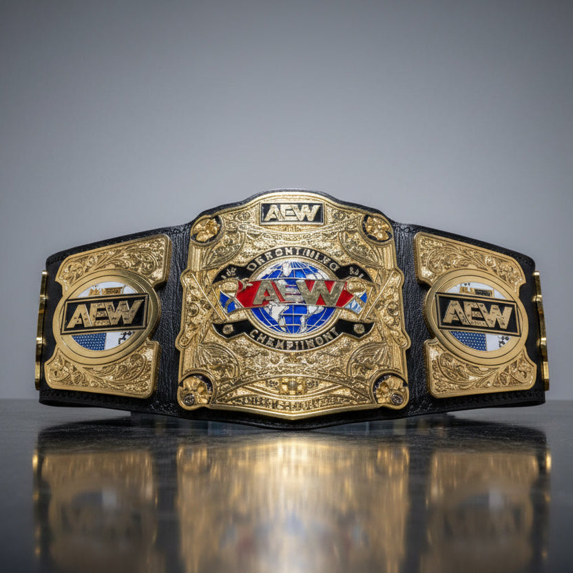 AEW INTERNATIONAL CHAMPIONSHIP BELT AEW REPLICA WRESTLING TITLE 2MM BRASS